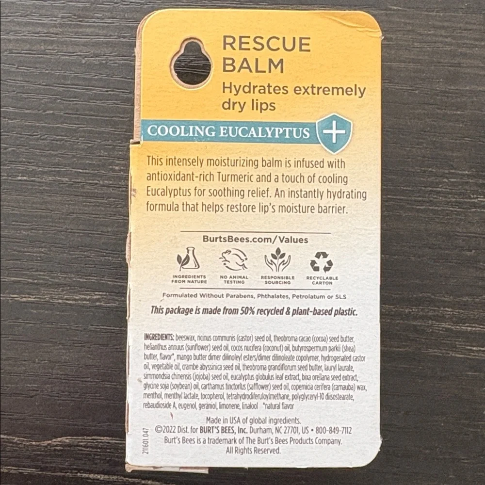 Burt's Bees Rescue Balm with Cooling Eucalyptus
